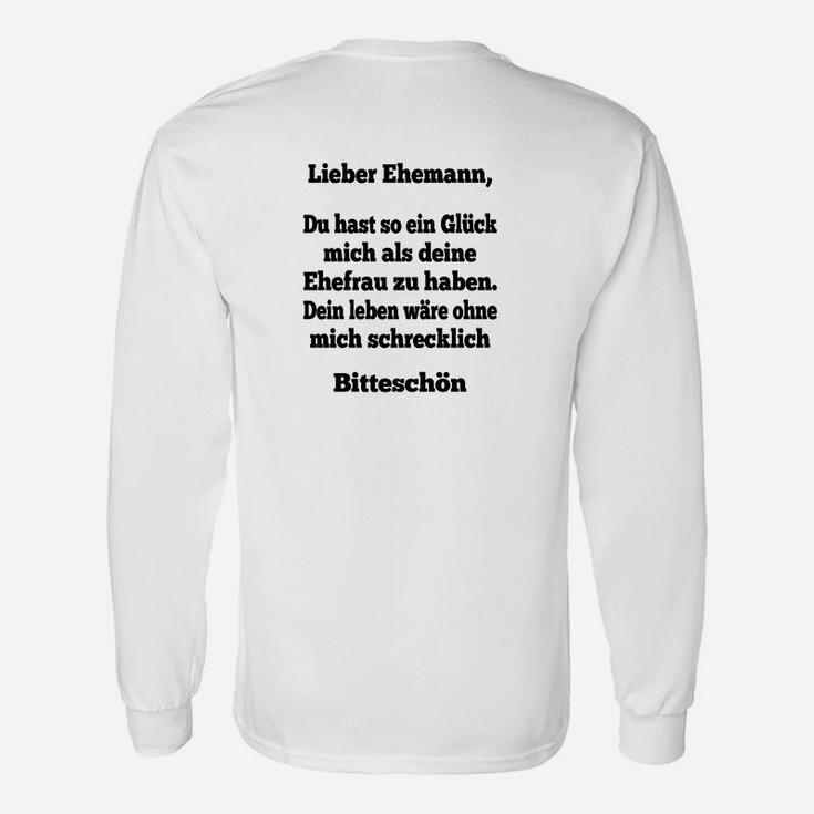 Lustiges Dankbarkeits-Langarmshirts für Ehemänner, Ehefrau Motiv