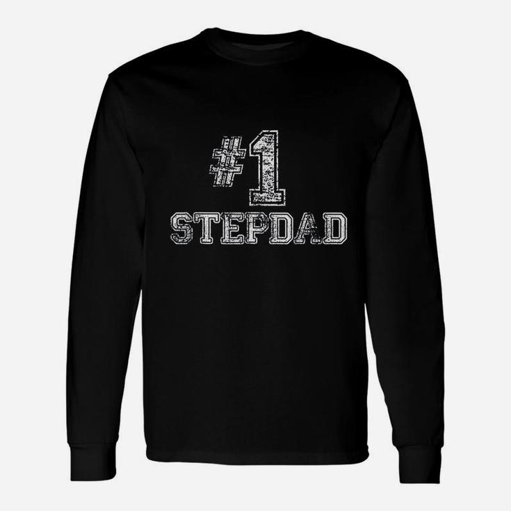 1 Stepdad Step Dad Number One Fathers Day Long Sleeve T-Shirt