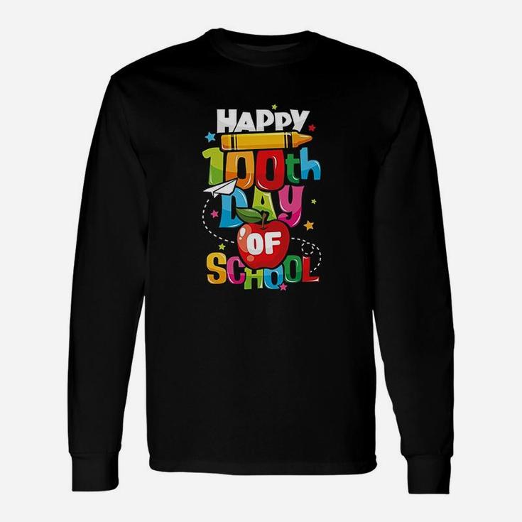 100th Day Of School Happy 100 Days Of School Teacher Long Sleeve T-Shirt