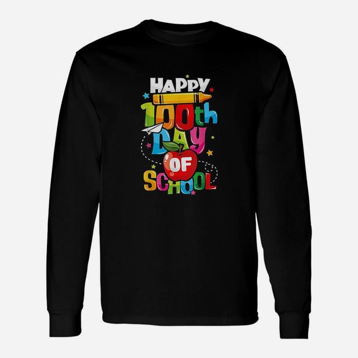 100th Day Of School Teachers Child Happy 100 Days Long Sleeve T-Shirt