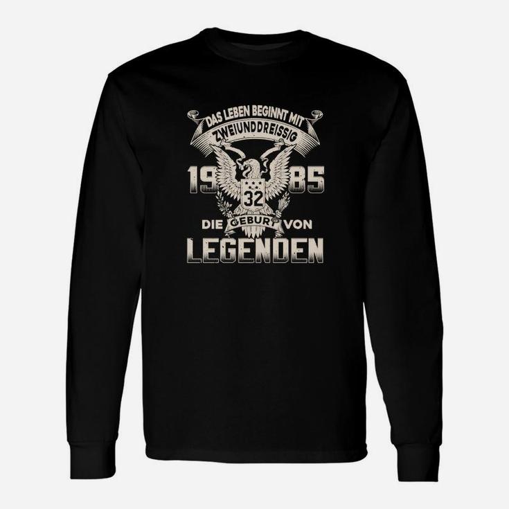 1932 Geburt von Legenden Langarmshirts, Retro Design Tee für Jahrgang 1932