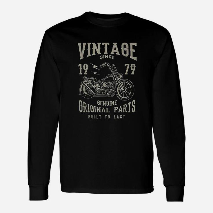 1979 Birthday Retirement Vintage Retro Motorcycle Chopper Long Sleeve T-Shirt