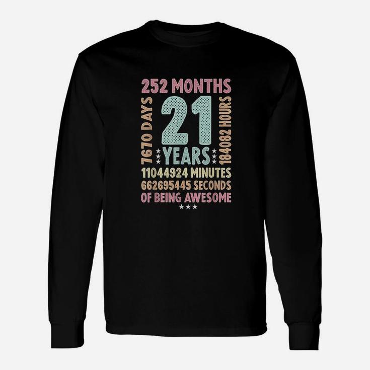 21st Birthday 21 Years Old Vintage Long Sleeve T-Shirt