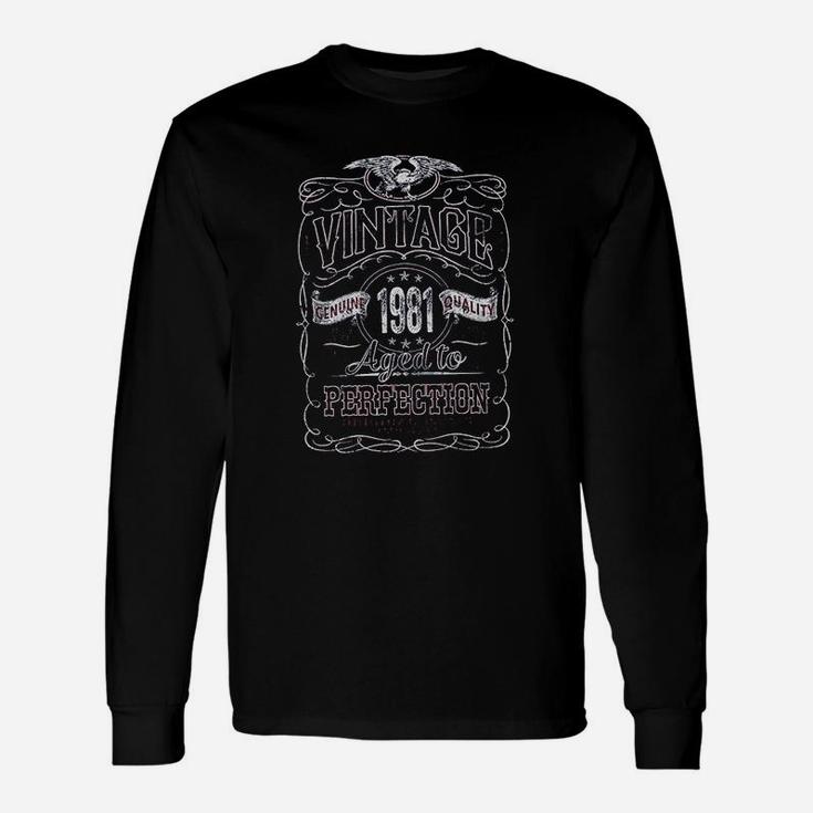 40th Birthday Vintage 1981 Aged To Perfection Long Sleeve T-Shirt