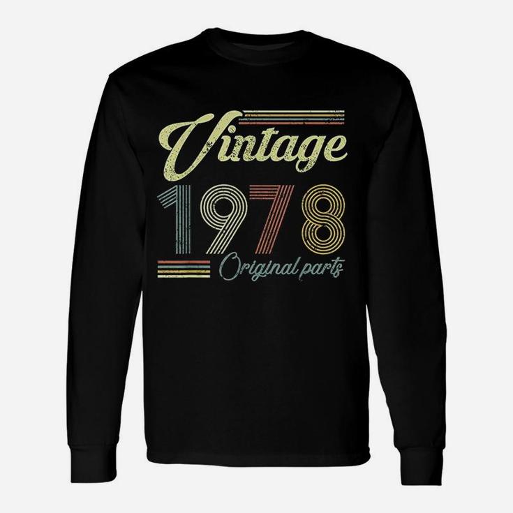 44 Years Old Made In 1978 Vintage 44th Birthday Long Sleeve T-Shirt