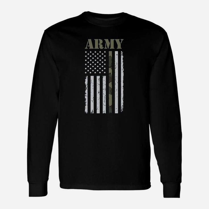 4th Of July Big Usa Army Flag For Soldiers Veterans Military Long Sleeve T-Shirt