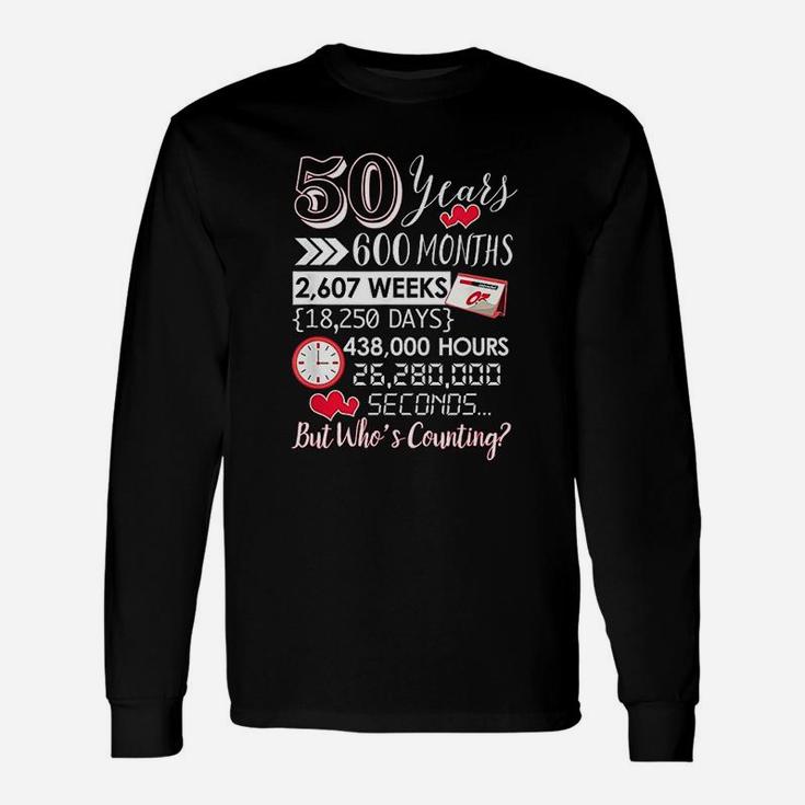 50th Wedding Anniversary For Couple 50 Year Anniversary Long Sleeve T-Shirt