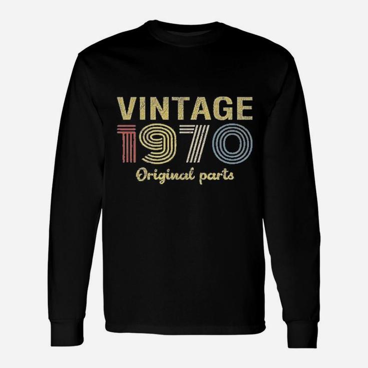 51st Birthday Retro Birthday Vintage 1970 Original Parts Long Sleeve T-Shirt