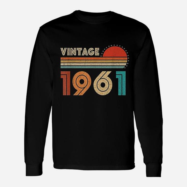 60th Birthday Vintage 1961 Retro Bday Long Sleeve T-Shirt
