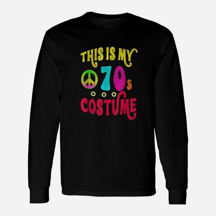 This Is My 70s Costume Groovy Peace Halloween Long Sleeve T-Shirt