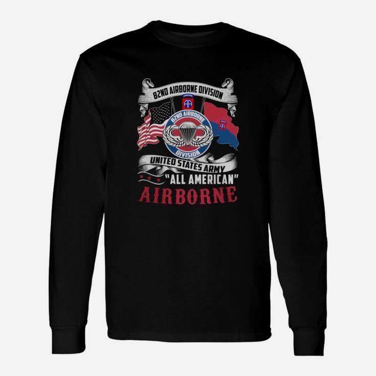 82nd Airborne Division United Dtates Army All American Airborne Long Sleeve T-Shirt