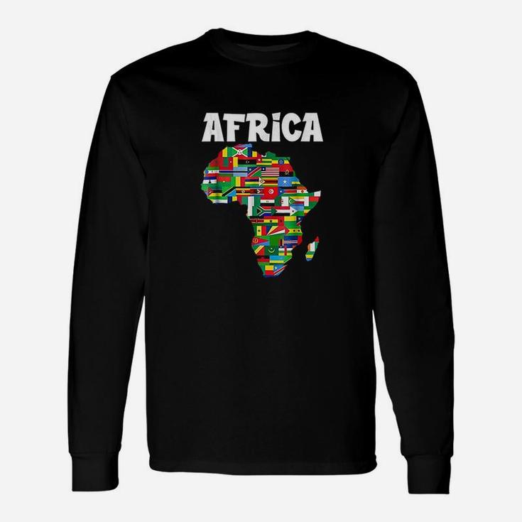 Africa Proud African Country Flags Continent Love Long Sleeve T-Shirt