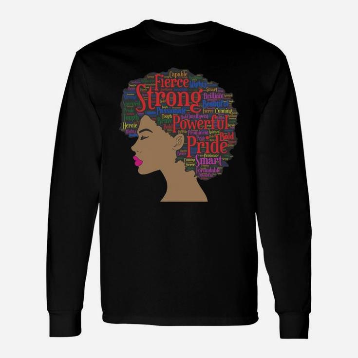 Afro Word Art Shirt For Strong Black Women Or Girl T-Shirt Afro Word Art Shirt For Strong Black Women Or Girl T-Shirt