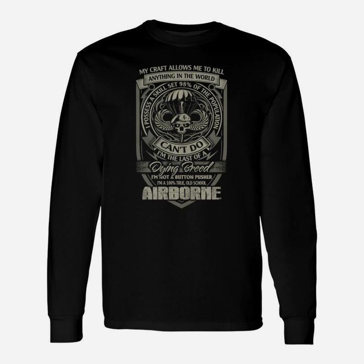 Airborne 82nd Airborne Paratrooper Airborne Para T-shirt Long Sleeve T-Shirt