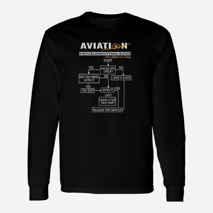 Airplane Pilot Pilot Troubleshooting Guide Long Sleeve T-Shirt