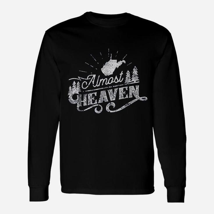 Almost Heaven West Virginia Vintage Distressed Long Sleeve T-Shirt