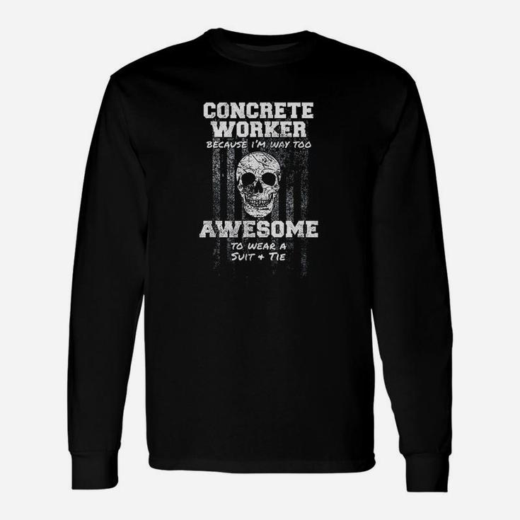 American Concrete Worker Usa Mixer Truck Long Sleeve T-Shirt
