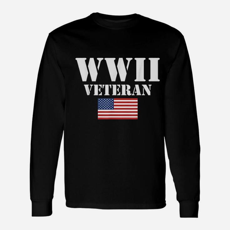American Patriot Wwii Veteran Military World War 2 Long Sleeve T-Shirt