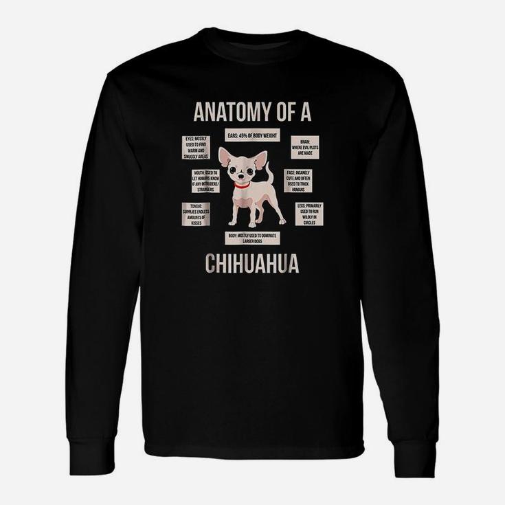 Anatomy Of A Chihuahua Puppy Long Sleeve T-Shirt