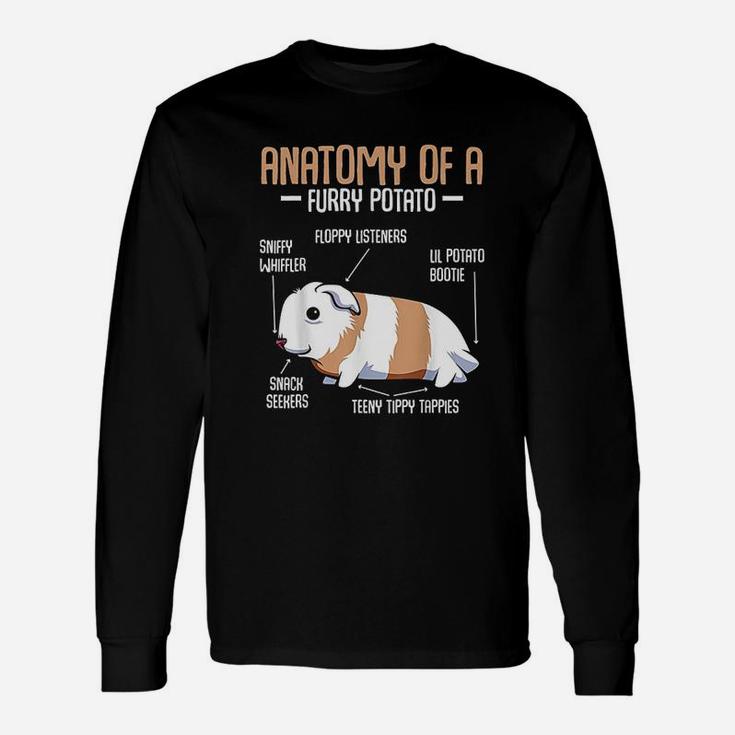 Anatomy Of A Furry Potato Guinea Pig Household Pet Animal Long Sleeve T-Shirt