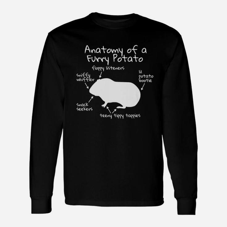 Anatomy Of A Furry Potato Guinea Pig Long Sleeve T-Shirt