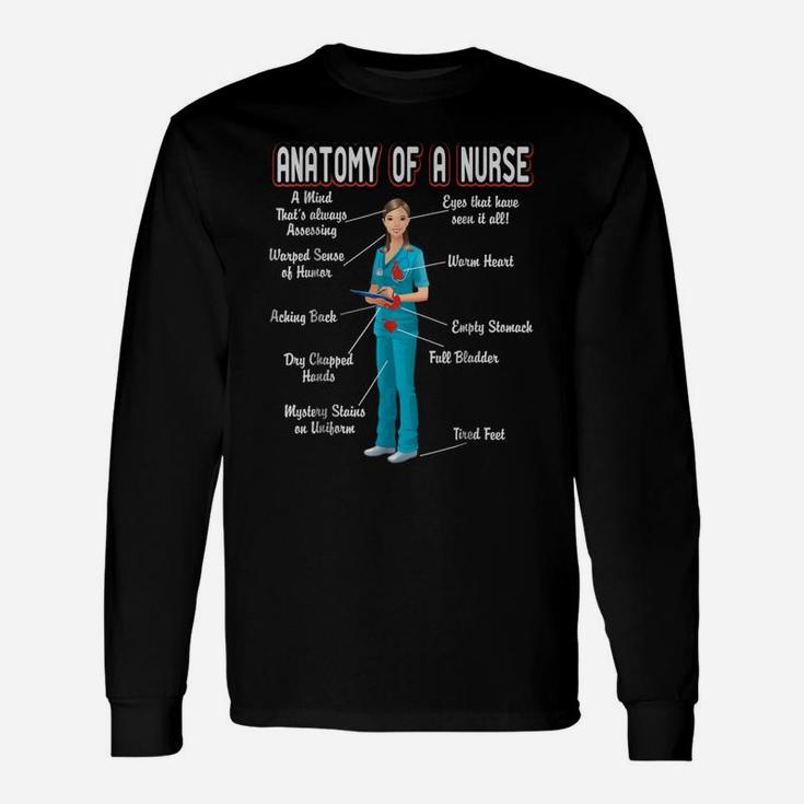 Anatomy Of A Nurse Best For National Nurses Week 2020 Long Sleeve T-Shirt