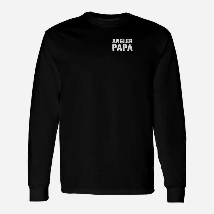 Angler Papa Schwarzes Langarmshirts, Perfektes Geschenk für Fischer-Väter