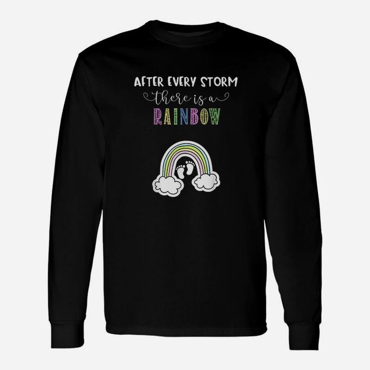 Announcement For Rainbow Baby After Storm Long Sleeve T-Shirt
