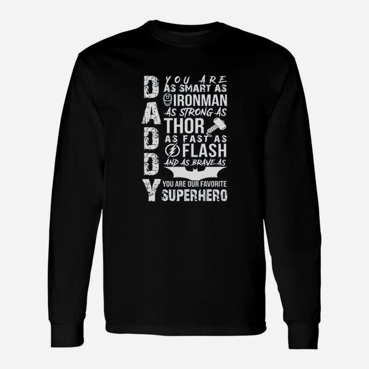 Apparel Daddy Superhero, dad birthday gifts Long Sleeve T-Shirt