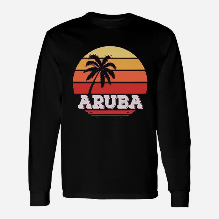 Aruba Vacation Retro Vintage Long Sleeve T-Shirt
