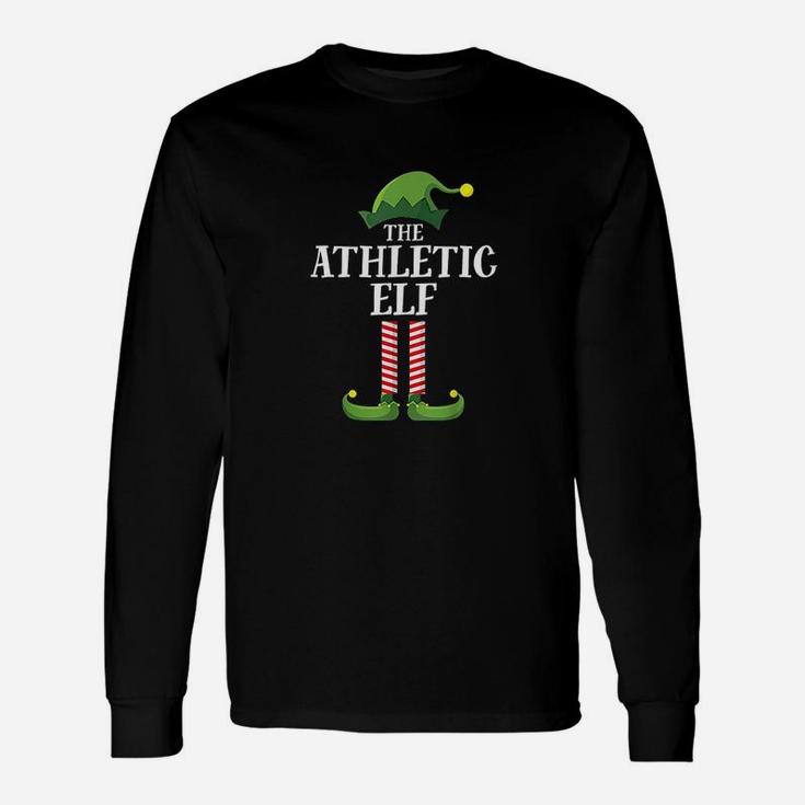 Athletic Elf Matching Group Christmas Party Pajama Long Sleeve T-Shirt