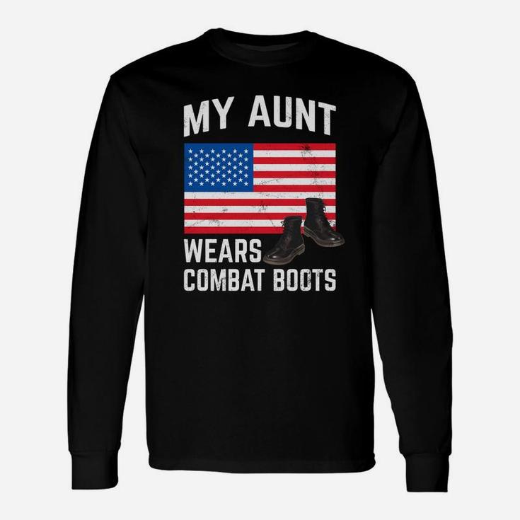 My Aunt Wears Combat Boots Soldier Support Long Sleeve T-Shirt