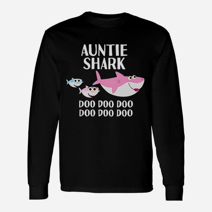 Auntie Shark Doo Doo For Day Niece Long Sleeve T-Shirt