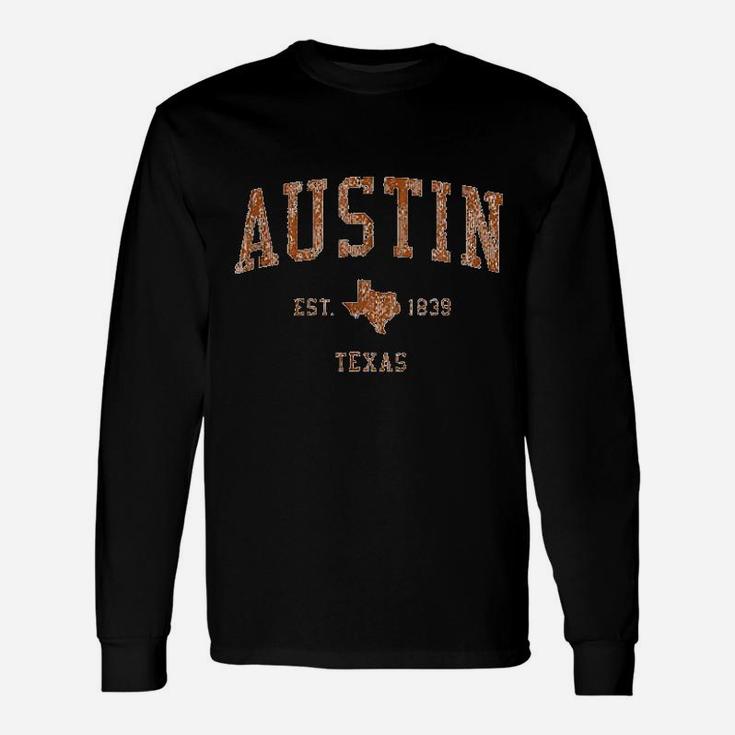 Austin Texas Tx Vintage Athletic Long Sleeve T-Shirt