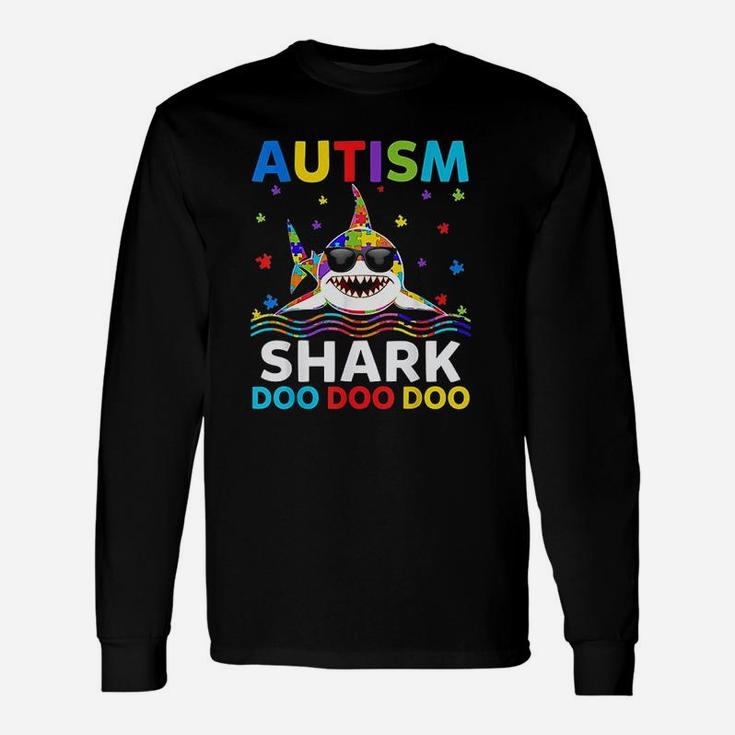 Autism Shark Puzzle Awareness Day Cute Long Sleeve T-Shirt