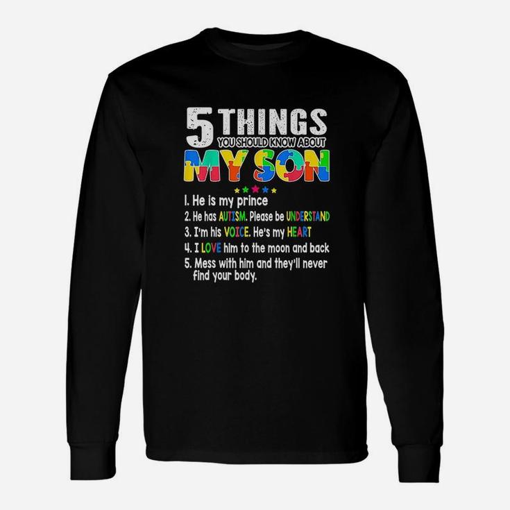 Awareness Support Son For Mom Dad Long Sleeve T-Shirt