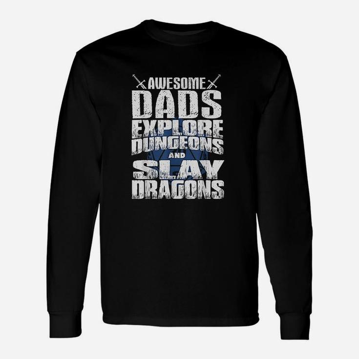 Awesome Dads Explore Dungeons, best christmas gifts for dad Long Sleeve T-Shirt