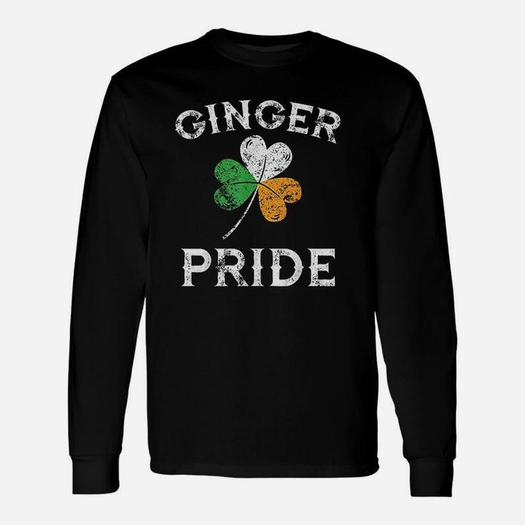 Awesome Ginger Pride St Patricks Day Irish Flag Clover Long Sleeve T-Shirt
