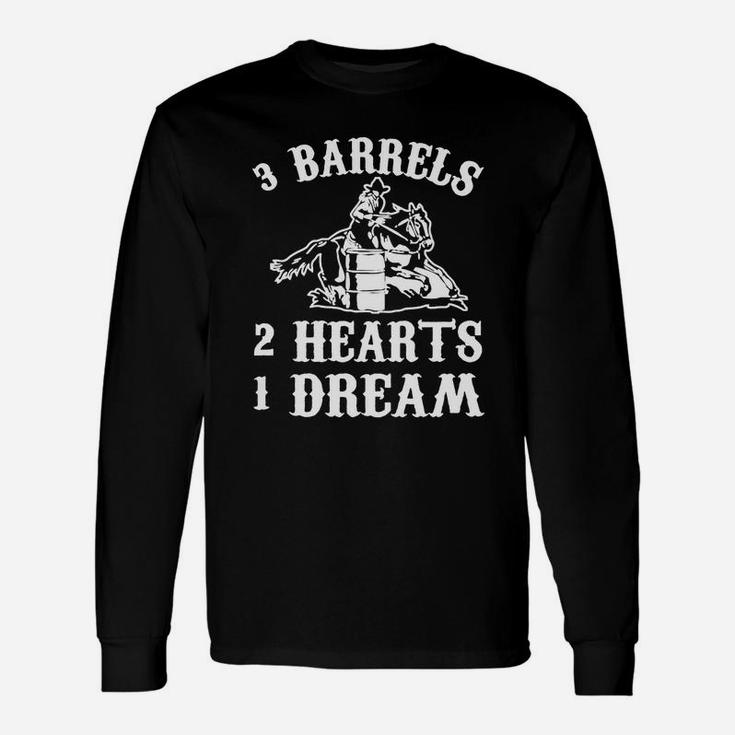 Barrel Heart Riding Horses Barrel Racing T-shirt Long Sleeve T-Shirt
