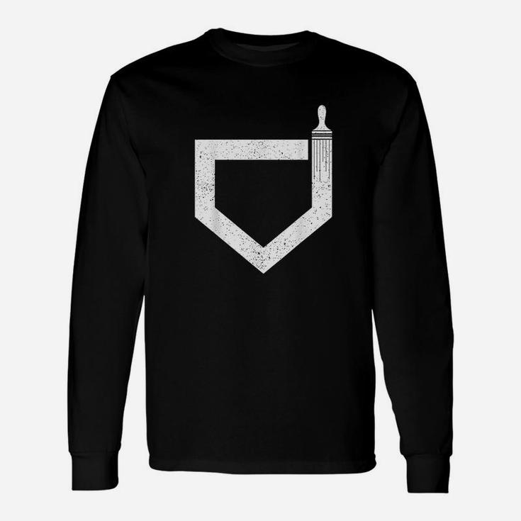 Baseball Inspired Home Plate Umpire Brush Long Sleeve T-Shirt