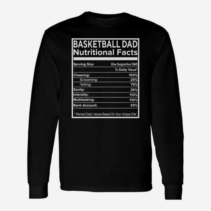 Basketball Dad T-shirt Basketball Dad Nutritional Fact Shirt Black Youth B077xghj14 1 Long Sleeve T-Shirt