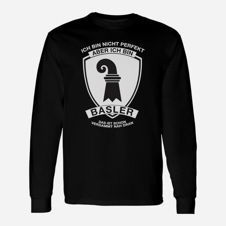 Basler Stolz Schwarzes Langarmshirts, Wappen & Spruch Design