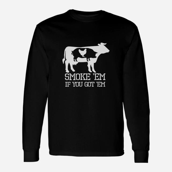 Bbq Smoker Accessory Pitmaster Dad Grilling Long Sleeve T-Shirt