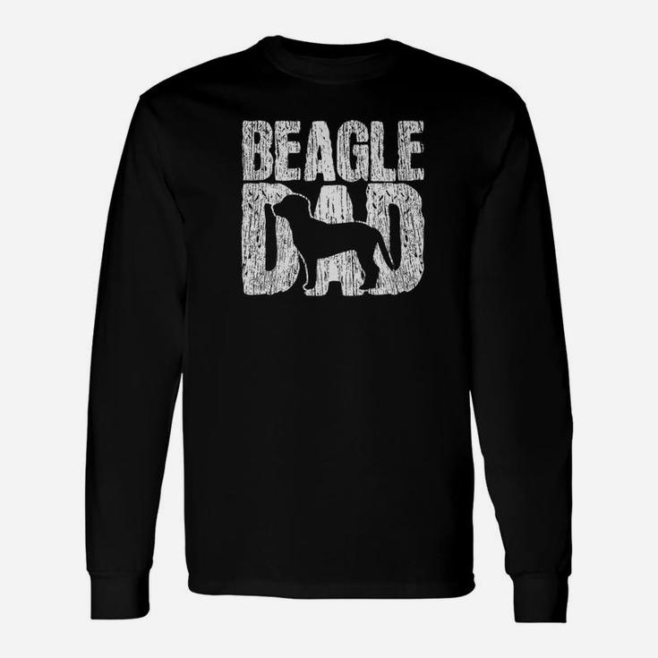 Beagle Dad Father Fathers Day Vintage Dog Owner Premium Long Sleeve T-Shirt