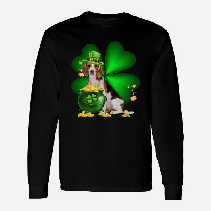 Beagle Shamrock St Patricks Day Irish Great Dog Lovers Long Sleeve T-Shirt