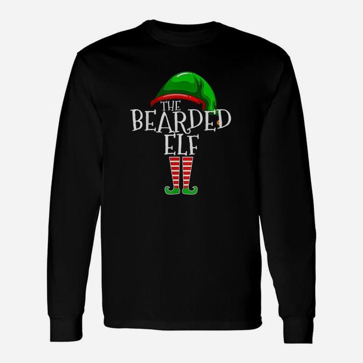 The Bearded Elf Matching Group Christmas Beard Long Sleeve T-Shirt