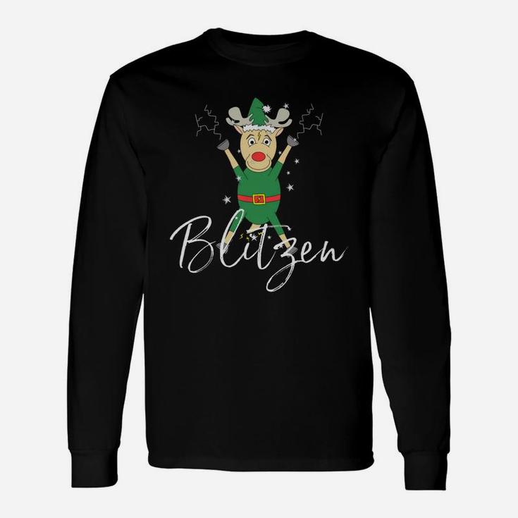 Beautiful Blitzen Cute Reindeer Christmas Group Set Tee Shirt Long Sleeve T-Shirt