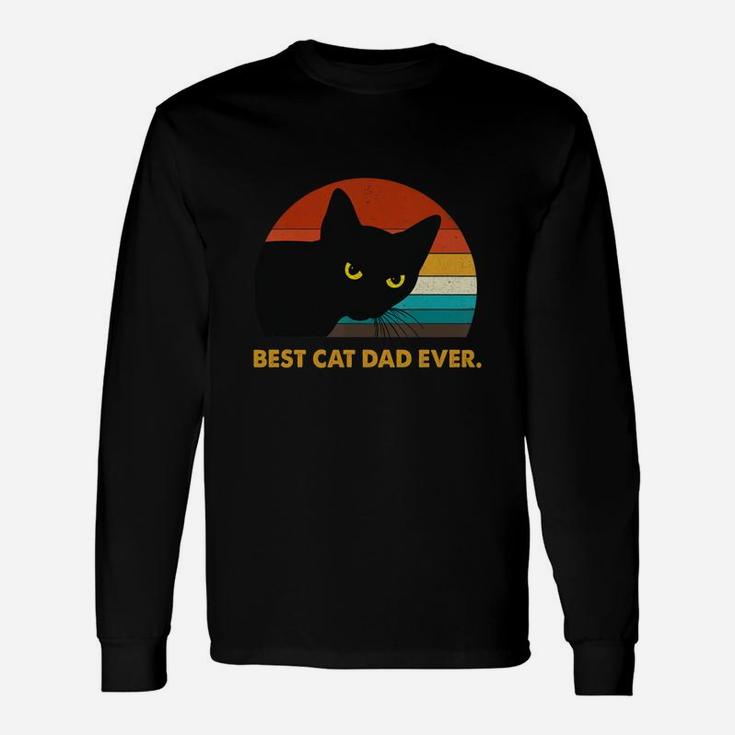 Best Cat Dad Ever Vintage Long Sleeve T-Shirt