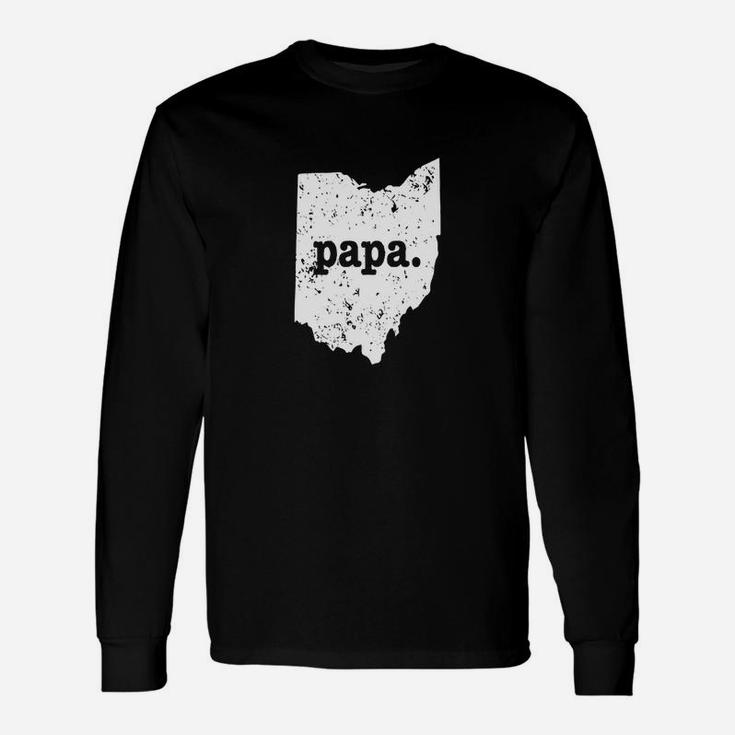 Best Papa Shirt Ohio Shirt Grandpa Shirt Long Sleeve T-Shirt