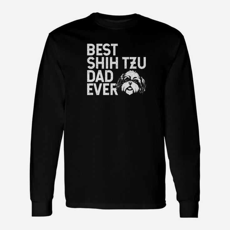 Best Shih Tzu Dad Ever For Men Who Own Shih Tzu Dogs Premium Long Sleeve T-Shirt